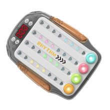 Game Machine Game Toy with Music and Light Hand Training Toy for Children Transparent gray