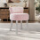 Living And Home Velvet Soft Seat Low Back Vanity Stool Dressing Table Chair 2