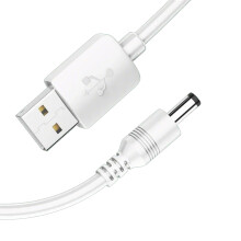 USB to DC5.5x2.1mm Power Cable 1 Meter Copper Conductors for Safe Charging
