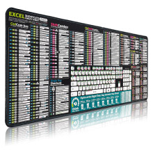 Programming Language Office Shortcut Mouse Pad for Desk 400x900x3MM EXCEL Spreadsheet