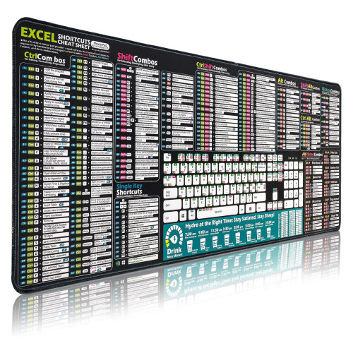 Programming Language Office Shortcut Mouse Pad for Desk 400x900x3MM EXCEL Spreadsheet