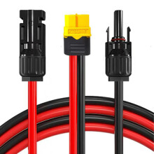 Portable 12AWG Solar Connectors to XT60 Adapter Cable for Connection to Car Power 326cm