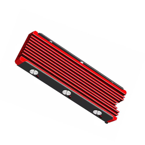 Cooling Heatsink Pad Aaluminum for M.2 2280 Solid Drives Easy Installation Red