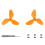 1/2 Pair Propellers Replacement for Drones Propellers Pocket Flying One pair in orange 1