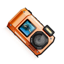 Durability ABS Shell Waterproof Camera With 6500W Pixel And Type C Charging Orange