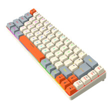 Portable Keyboard 68Key Thin USB Wire Keyboard with ARGB Lighting for Gaming