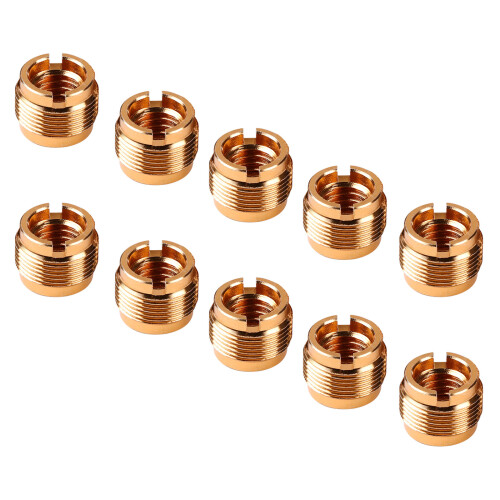 10Pcs Microphone Stand Adapter 5/8 to 3/8 Microphone Thread Screw Adapter Aluminum