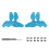 4/8Pcs Drones Propellers for Drones Replacement Low Noise and Quick Two pairs in blue 1