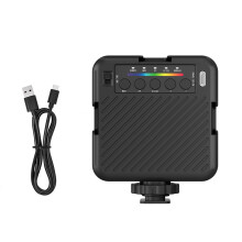 Adjustable Brightness LED Camera Light For Professional Video Production Black