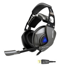 USB Headphones Headsets With Game Color Light 7.1 Dynamic Sound For Music Game USB