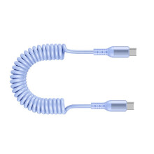 Expandable Type C Data Cable Male to Male USB C Connectors Wire Power Cord Purple