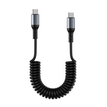 Flexible USB C Charging Cable Cord Data Sync Wire for Efficient Power Delivery Black