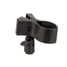 Plastic Mics Clip Microphones Holder with 180 Degree Adjustment and Secure Fit Black