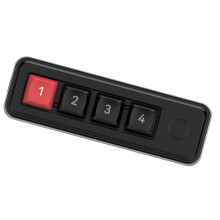 4 Key Mini Keypad Mechanical Gaming Keyboard with Hot Swappable Key and USB C black