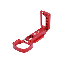 L shape Hand Grip Multiple Function Vertical L Plate for A6400 A6300 A6100 Red