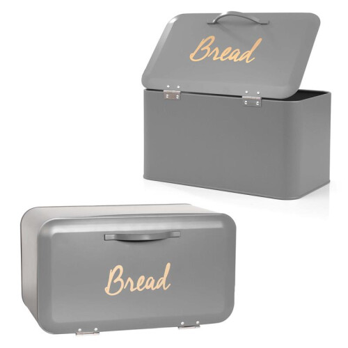 Modern Bread Bin Grey