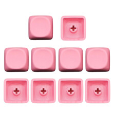 PBT Keycaps MOA Profile 1U Blank Printed Keycaps for Gaming Mechanical Keyboards Dark pink