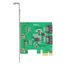 PCIE to 2Port SATA3 Controller Expansion Card ASM1061R 6Gbps Fast Speed