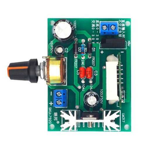 Efficient LM317 Adjustable Voltage Regulator Digital Voltage Display Module
