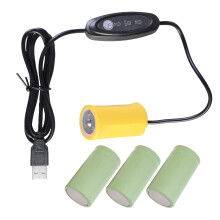 USB 5V 2A to 3V 4.5V 6V LR20 D Battery Eliminators Kit USB Power Supply Converters
