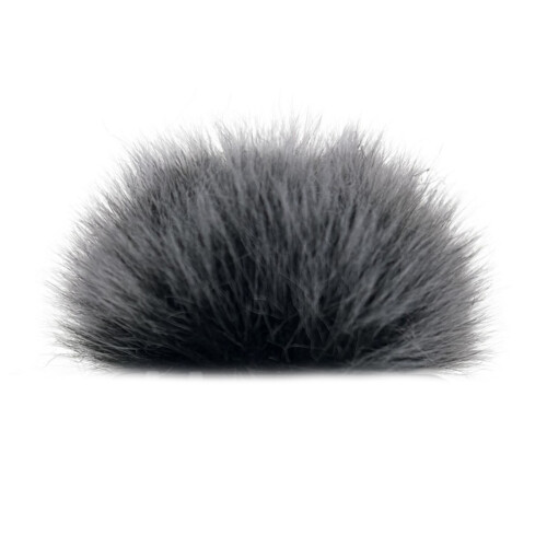 Furry Wind Shield Windscreen for RODE Wireless Go 3 Clip On Microphones Black and white