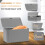 Modern Bread Bin Grey 6