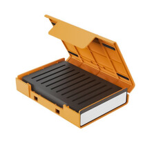 Durability ABS Hard Drive Case Fit for 4x2.5inch Or 1x3.5Inch Disk Carrying Orange color