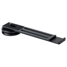 Lightweight Camera Base Plate with Cold Shoe for Additional Gear Setsup Black