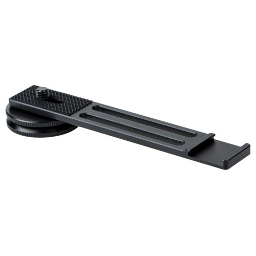 Lightweight Camera Base Plate with Cold Shoe for Additional Gear Setsup Black