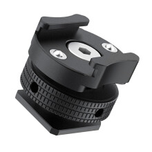 Microphone Cold Shoe Mic Mount Holder 360 Degree Rotation Adjustable for Vlog