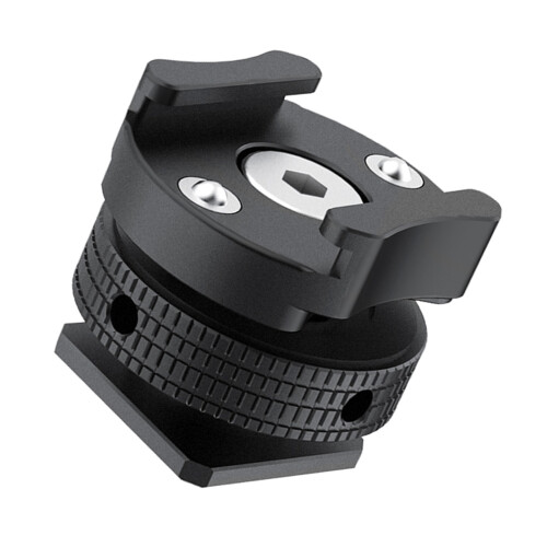 Microphone Cold Shoe Mic Mount Holder 360 Degree Rotation Adjustable for Vlog