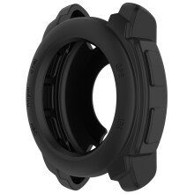 Silicone Protective Shell Shockproof Housing for Smartwatch 40mm 45mm Dustproof Black 45mm