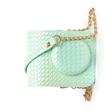 Camera Case Travelling Bag PU Leather Soft Shoulder Bag for Mini12 Green