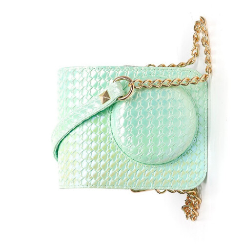 Camera Case Travelling Bag PU Leather Soft Shoulder Bag for Mini12 Green
