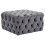 Living And Home Square Velvet Upholstered Buttoned Footstool 3