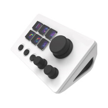MultiFunction 12Key Keyboard with LED for Stream Control Deck Audios Control White
