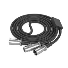 3Pin Male to Double 3Pin Female Y Splitters Cable for Microphones 2m XLR male to M F