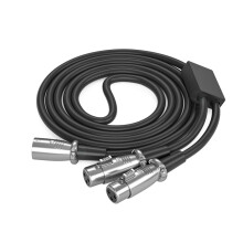 3Pin Male to Double 3Pin Female Y Splitters Cable for Microphones 8m XLR male to 2 female