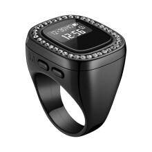Digital Finger Counter Rings with Azan Alarm Feature Reminder Device for Black 20mm