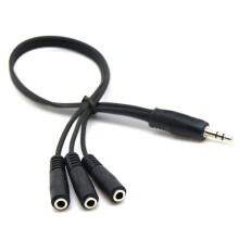 Standard 3.5mm Microphone Connection Cord Wire Splitter Adapter Cabel Wire 30cm