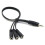 Standard 3.5mm Microphone Connection Cord Wire Splitter Adapter Cabel Wire 30cm 1