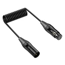 Flexible 3Pin 3Pin Male Female Auditory Cord With Spring Coil For Mic Mixer
