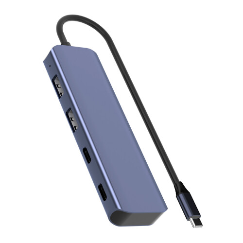 Connectivitys Hub with 4 Port Includes 2 USB A 2 Type C Port for Multiple Device