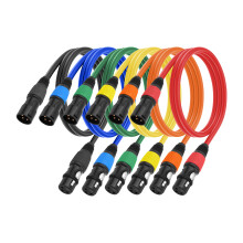 6Pcs/pack 3Pin Cable Cord Male to Female Line for Mixers Amplifiers 1.8m