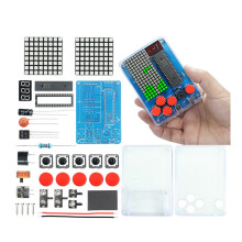 Classical DIY Soldering Kit Great for Retro Games Like Racing Car Square dot green lig