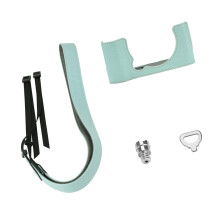 Leather Half Case Set for XM5 Camera Protections with Wrist Straps Lake blue