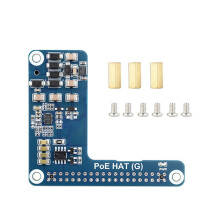 Power Over Ethernet HAT for RPi 5 IEEE 802.3af/at Networking Standard 40PIN GPIO