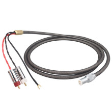 Vinyls Record Tonearm Cable HiFi Signal Line Female with Ground Wire Connectors 2m