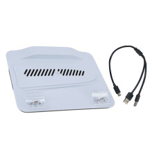 Multifunctional Cooling Stand with Two Controller Charging and LED Display White