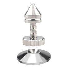 1Set Metal Speaker Spikes Silver Shockproof Feet for HiFi Auditory Systems SM6 with spacer